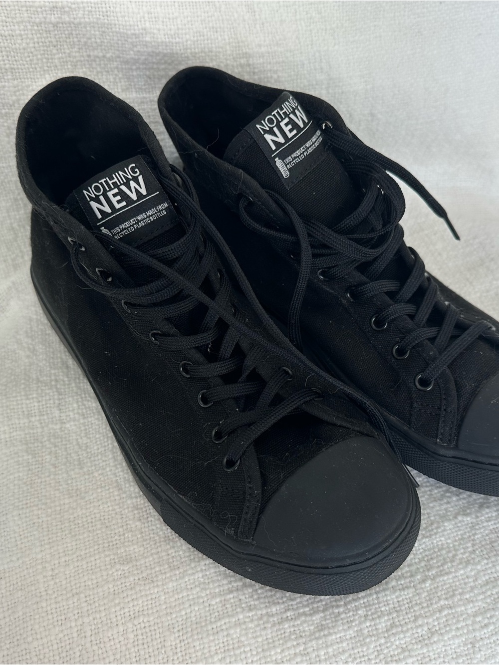 Nothing New Women's Classic Black High-Top Sneakers